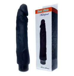 Вибратор Boss Series - Real Skin Black, длина 22 см, диаметр 4 см 