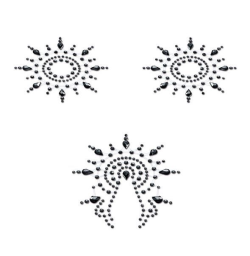 Пэстис из кристаллов Petits Joujoux Gloria set of 3 - Black