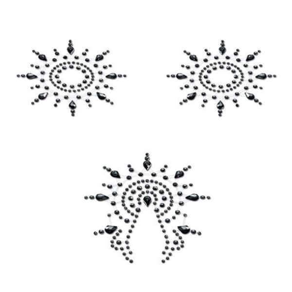 Пэстис из кристаллов Petits Joujoux Gloria set of 3 - Black