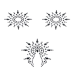 Пэстис из кристаллов Petits Joujoux Gloria set of 3 - Black