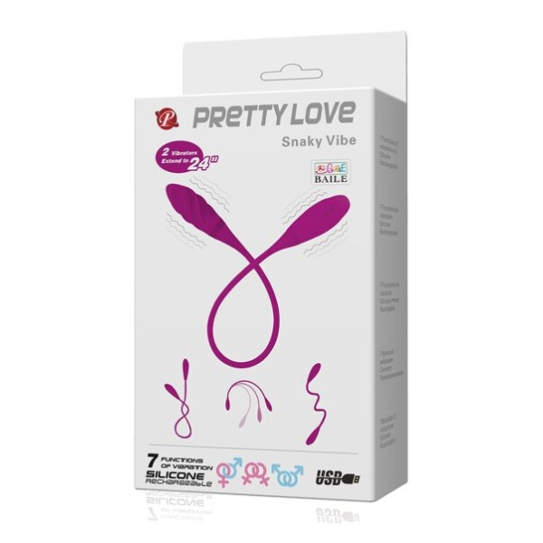 Гибкий вибростимулятор унисекс PRETTY LOVE - Snaky Vibe