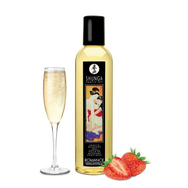 Массажное масло Shunga Romance - Sparkling Strawberry Wine