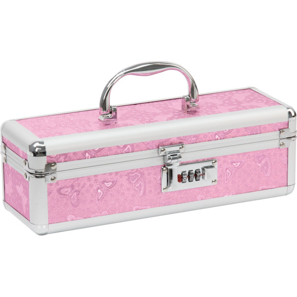 Кейс для хранения секс-игрушек Powerbullet - Lockable Vibrator Case Pink с кодовым замком