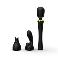 Вибромассажер с насадками Zalo ? Kyro Wand Obsidian Black