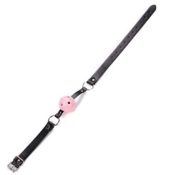Кляп шар Classic plastic Black and Pink,