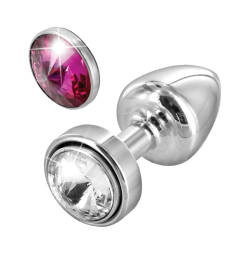 Анальная пробка Diogol Anni Magnet Silver с кристаллом Swarovsky
