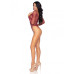 Боди Leg Avenue Crystalized fishnet bodysuit Burgundy One Size