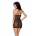 Полупрозрачная сорочка AZALIA CHEMISE black, размер XXL/XXXL