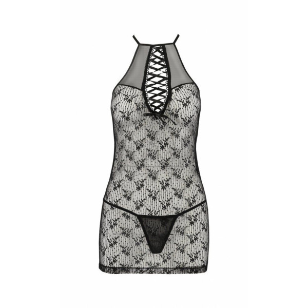 Полупрозрачная сорочка AZALIA CHEMISE black, размер XXL/XXXL