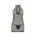 Полупрозрачная сорочка AZALIA CHEMISE black, размер XXL/XXXL