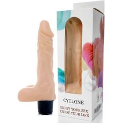 Вибратор BOSS Cyberskin - CYCLONE, 12 режимов вибрации, длина 19,5 см, диаметр 3,7 см