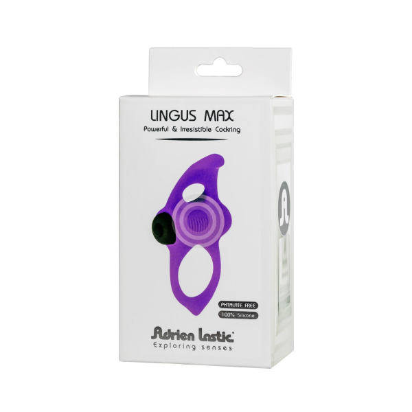 Эрекционное виброкольцо Adrien Lastic Lingus MAX Violet