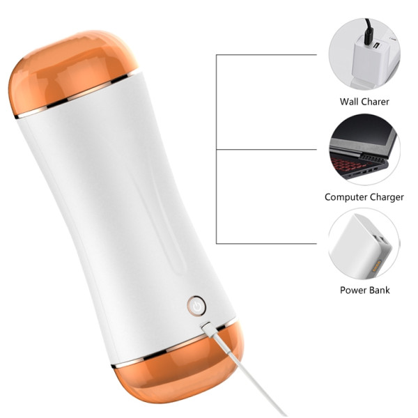 Мастурбатор с двумя входами и вибростимуляцией BOSS Vibrating Masturbation Cup USB 10 function + Interactive Function