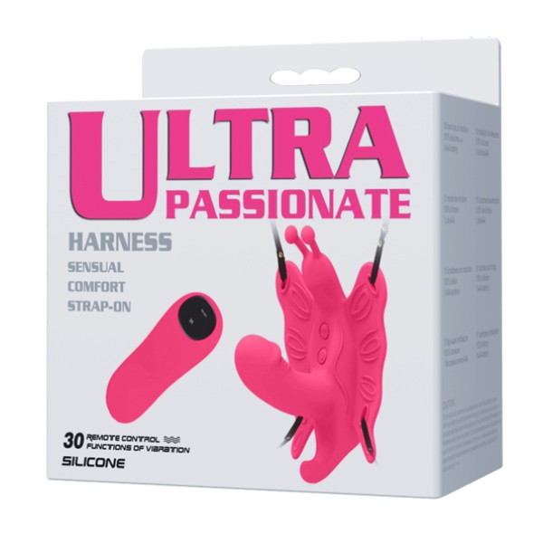 Вибро-стимулятор бабочка с пультом ду  BAILE - ULTRA PASSIONATE HARNESS
