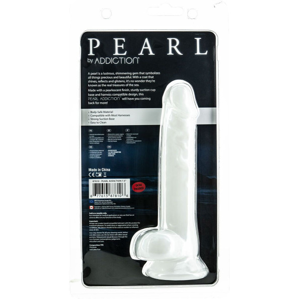 Жемчужный фаллоимитатор на присоске ADDICTION — Pearl by Addiction 7,5 inch Dong, вибропуля в подарок