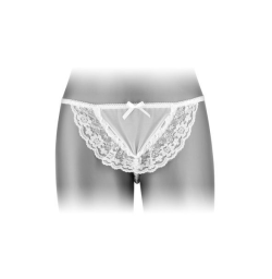 Трусики-стринги с жемчужной ниткой  Fashion Secret KATIA White