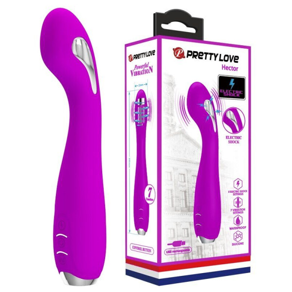 Вибратор Pretty Love - HECTOR G-SPOT VIBRATOR с электростимуляцией, 19,5 см