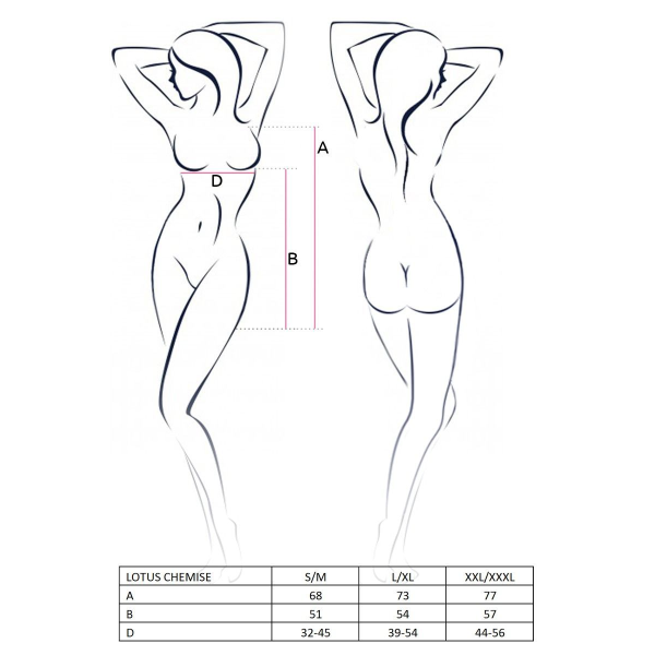 Сорочка приталенная с чашечками LOTUS CHEMISE cream XXL/XXXL, трусики