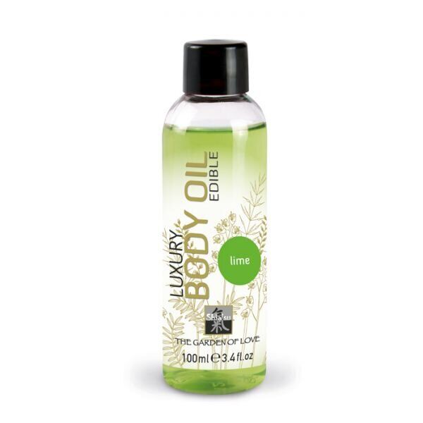 Съедобное масло для тела SHIATSU Luxury Body oil  EDIBLE, с ароматом лайма 100 мл