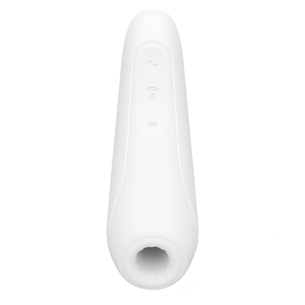 Вакуумный клиторальный стимулятор Satisfyer Curvy 1+ White с управлением через интернет