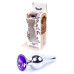 Анальная пробка Boss Series - Jewellery Silver BUTT PLUG Purple