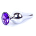 Анальная пробка Boss Series - Jewellery Silver BUTT PLUG Purple
