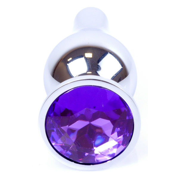 Анальная пробка Boss Series - Jewellery Silver BUTT PLUG Purple