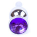 Анальная пробка Boss Series - Jewellery Silver BUTT PLUG Purple