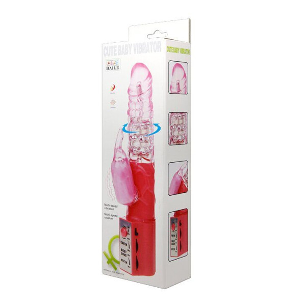 Вибратор с тимулятором клитора CUTE BABY VIBRATOR