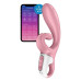 Смарт вибратор кролик Satisfyer Hug Me Pink, 2 мотора, диаметр 4,2 см