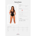 Кружевное боди Obsessive Donna Dream crotchless teddy XS/S Black, открытый доступ