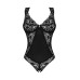 Кружевное боди Obsessive Donna Dream crotchless teddy XS/S Black, открытый доступ