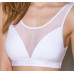Топ с прозрачной вставкой Passion PS002 TOP white, размер XL