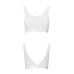 Топ с прозрачной вставкой Passion PS002 TOP white, размер XL
