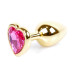 Анальная пробка Boss Series - Jewellery Gold Heart PLUG Pink S