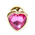 Анальная пробка Boss Series - Jewellery Gold Heart PLUG Pink S
