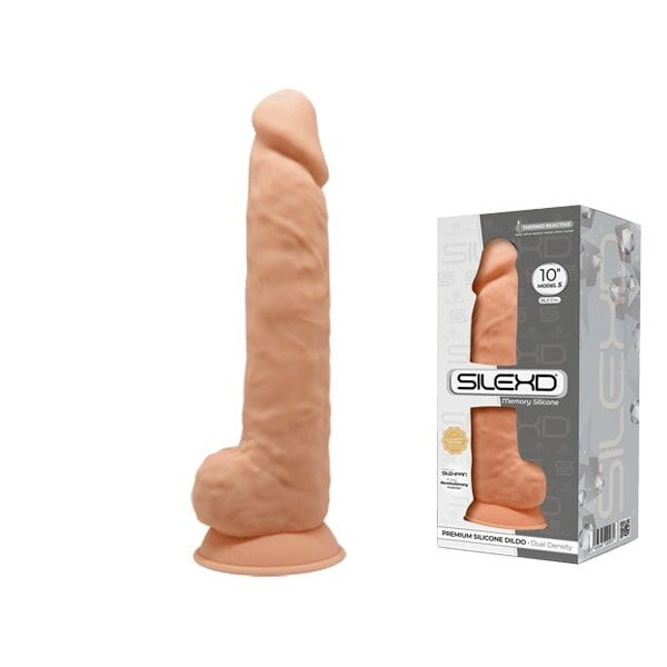Фаллоимитатор реалистичный SilexD Arnold Flesh (MODEL 5 size 10in), двухслойный, силикон+Silexpan, д