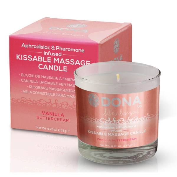 Массажная свеча DONA Kissable Massage Candle Vanilla Buttercream 