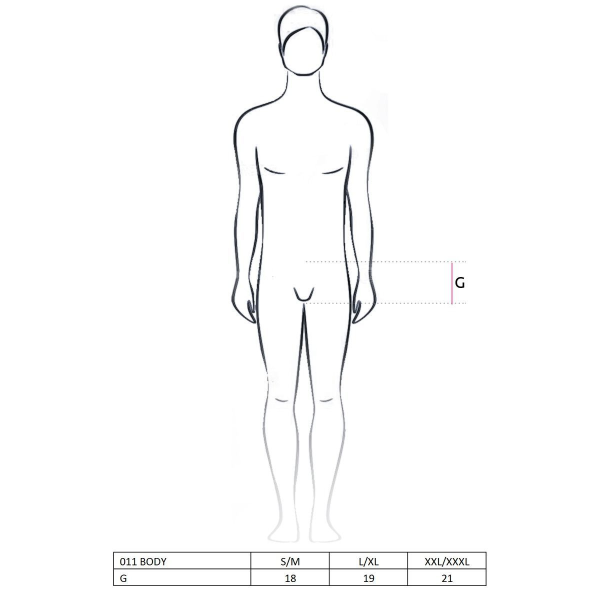 Мужское боди Passion BODY black L/XL