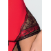 Корсет с пажами BRIDA CORSET red XXL/XXXL, трусики, шнуровка