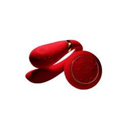 Смартвибратор для пар Zalo - Fanfan set Bright Red, пульт ДУ