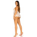 Пеньюар Leg Avenue Floral lace babydoll & string White L