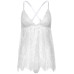Пеньюар Leg Avenue Floral lace babydoll & string White L