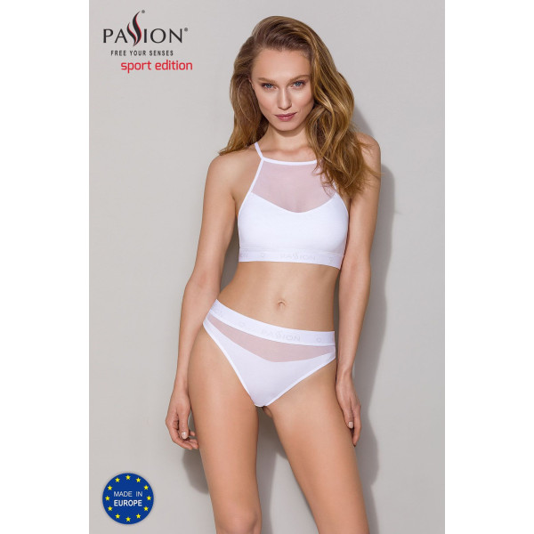 Трусики с прозрачной вставкой Passion PS006 PANTIES white, размер M