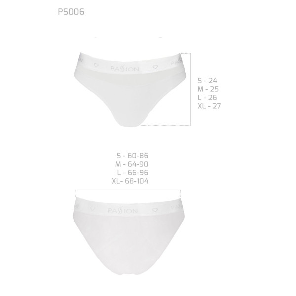 Трусики с прозрачной вставкой Passion PS006 PANTIES white, размер M