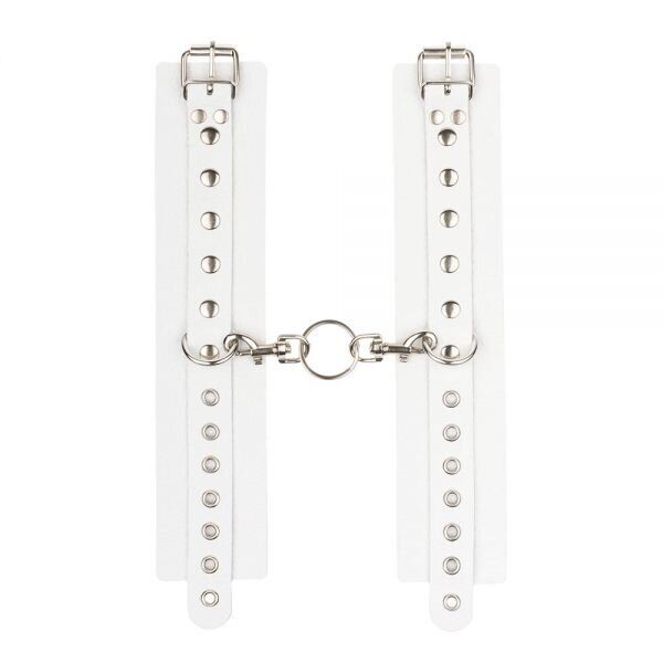 Наручники Leather Double Fix Leg Cuffs, White