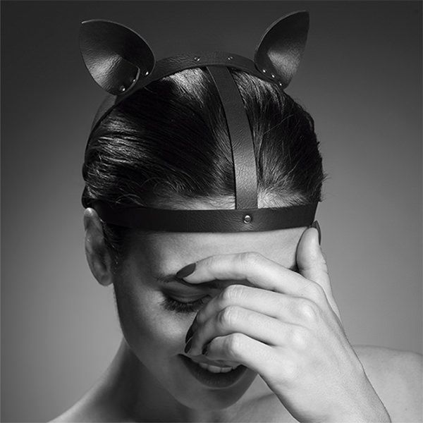Маска кошечки Bijoux Indiscrets MAZE - Cat Ears Headpiece Black