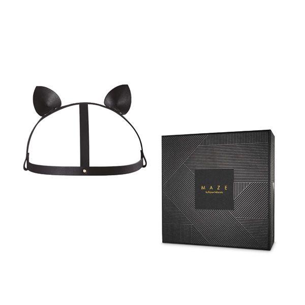 Маска кошечки Bijoux Indiscrets MAZE - Cat Ears Headpiece Black