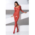 Бодистокинг с крупной сеткой Passion BS077 red
