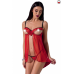 Прозрачный пеньюар с открытой грудью CHERRY CHEMISE red XXL/XXXL, трусики